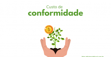 custo de conformidade - imagem com fundo branco e símbolo de uma mão segurando uma planta que floresce moedas.